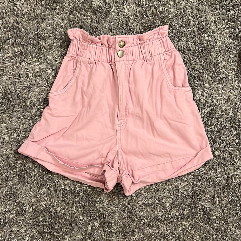 H and M paper bag high waist shorts